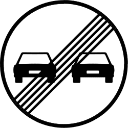 End of overtaking prohibition