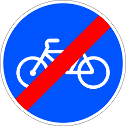 End of track reserved and mandatory for cycles