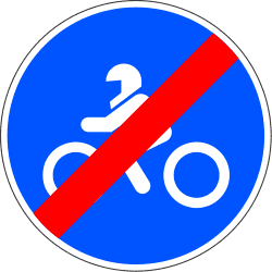 End of mandatory road for two-wheeled motorcycles