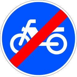 End of track reserved and mandatory for mopeds