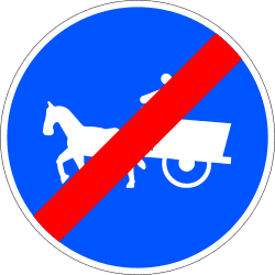 End of mandatory track for animal-drawn vehicles
