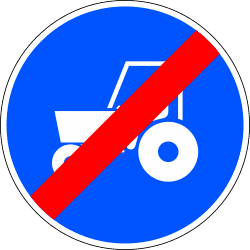 End of mandatory track for tractors