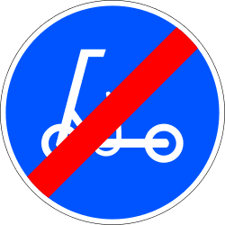 End of track reserved and mandatory for personal mobility devices