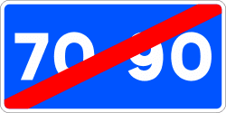 End of recommended speed range