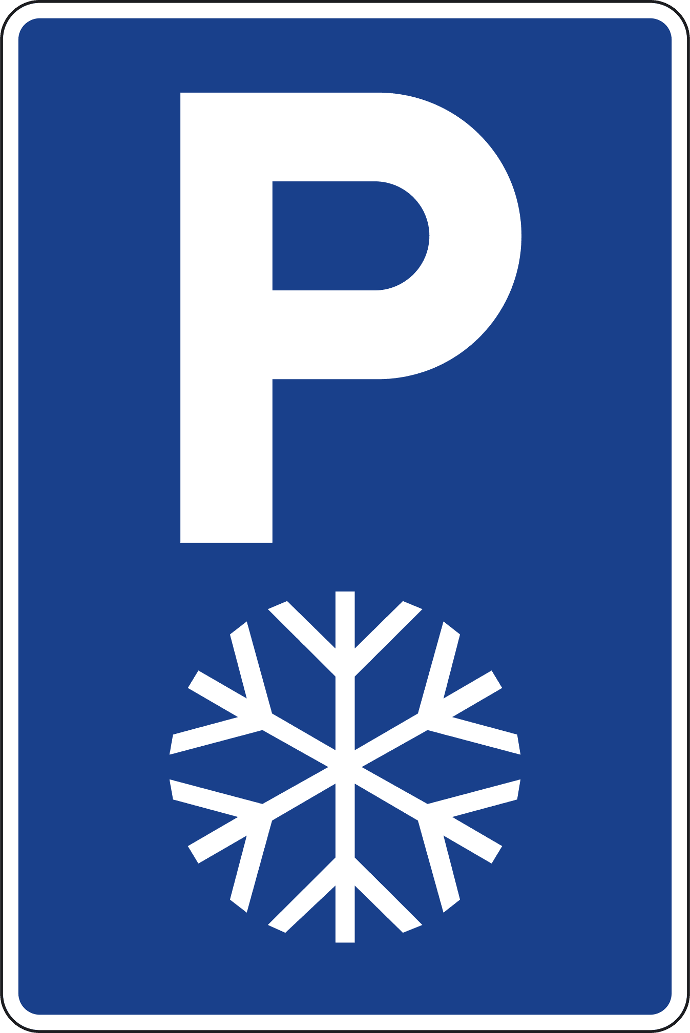 Notparkplatz bei Schneefall