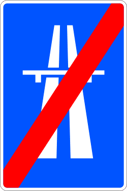 End of motorway