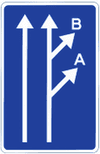 Advance sign for two very close exits
