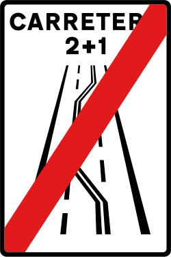 End of 2+1 road