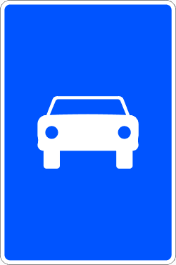 Road reserved for motor vehicles