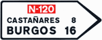 Destinations on a conventional road route
