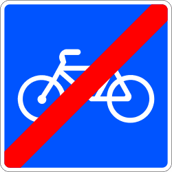 End of track reserved for cycles