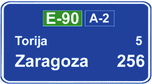 Bestätigung der Orte einer Fahrtroute über eine Autobahn oder Schnellstraße