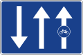 Cycle lane or cycle track adjacent to the road