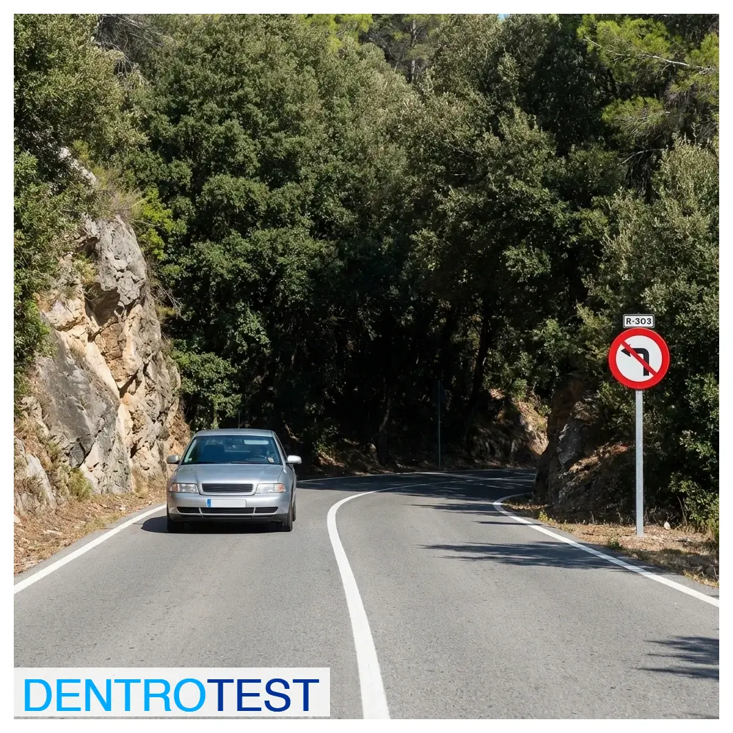 In which specific situation is it prohibited to make a change of direction to the left?