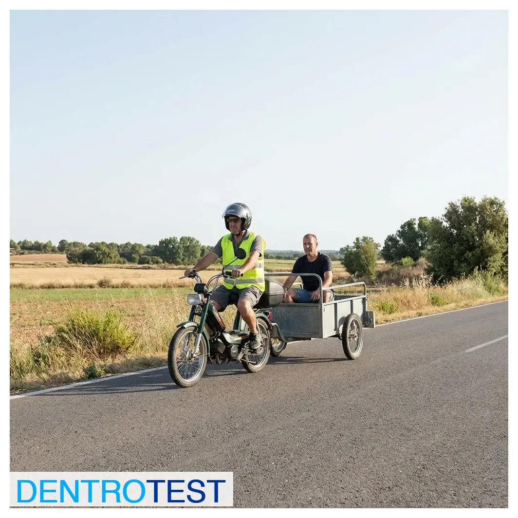 ¿Está permitido transportar personas en un remolque arrastrado por una motocicleta, un ciclomotor o una bicicleta?