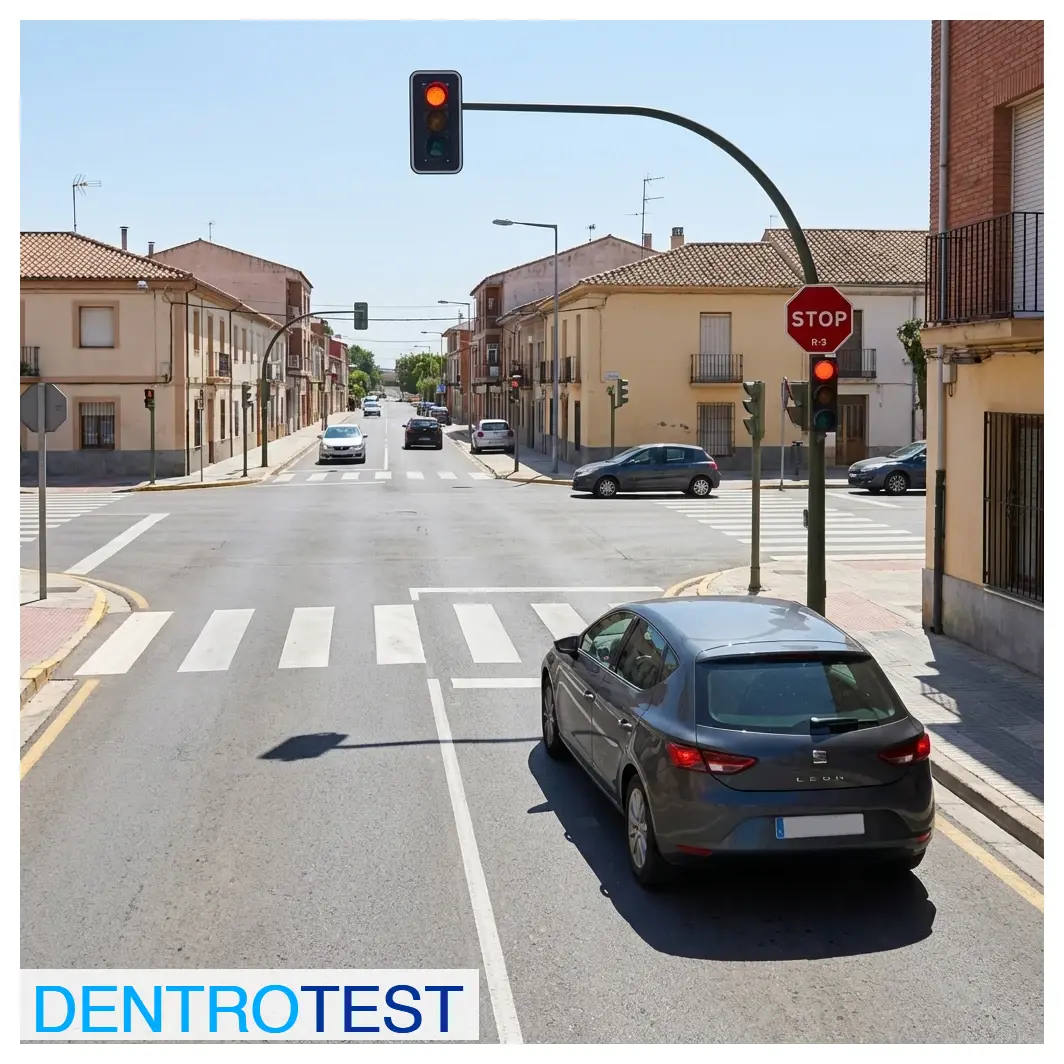 In controlled intersections, what do the signs primarily regulate?