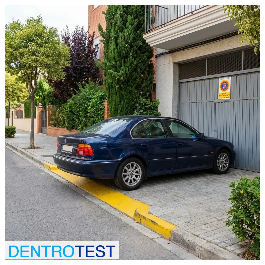 ¿Está permitido estacionar un vehículo delante de un vado señalizado correctamente?