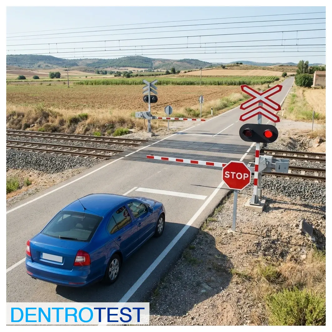 ¿Qué comprobación de seguridad debe realizar el conductor antes de penetrar en un paso a nivel?