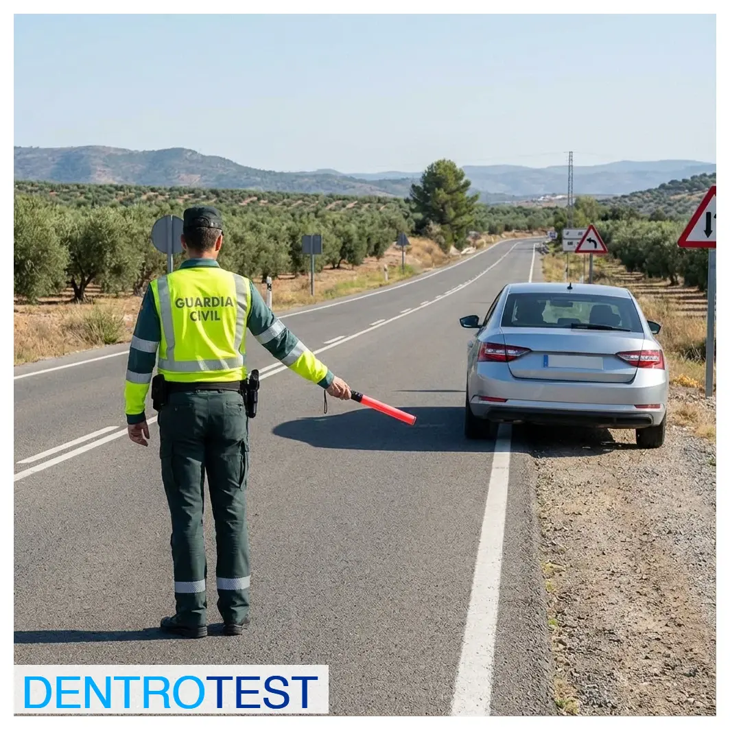 ¿Qué señal emplea un agente de la circulación para ordenar a un conductor que detenga su vehículo en el borde derecho de la calzada?