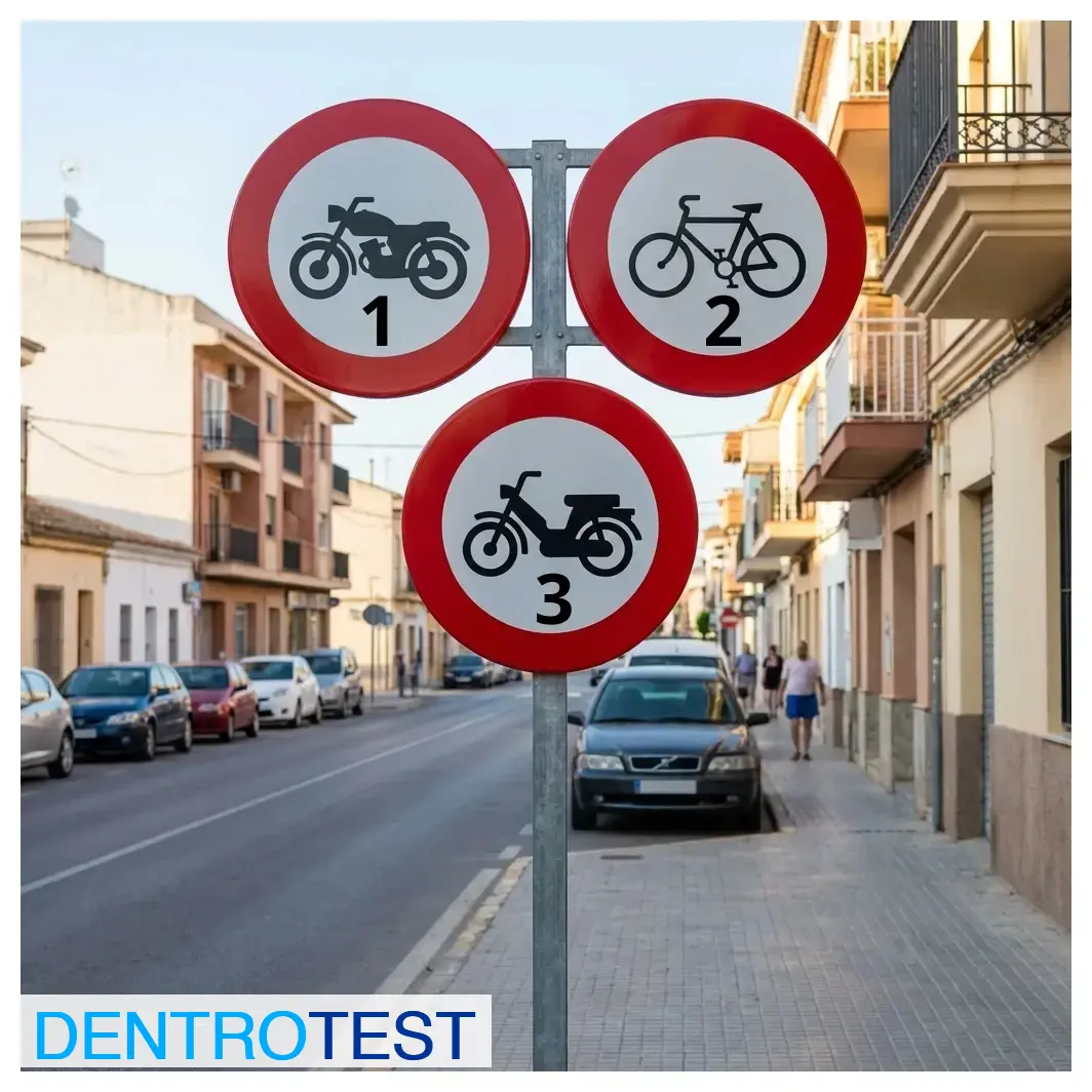 Which of the following signs prohibits entry to vehicles for people with reduced mobility?