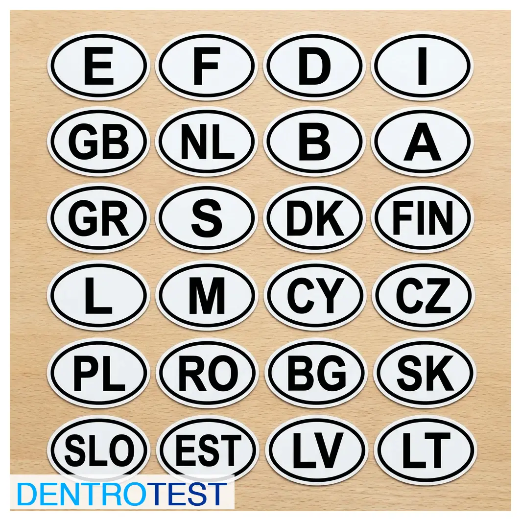 En la banda azul de las matrículas de la Unión Europea, ¿qué distintivo identifica a los vehículos matriculados en España?