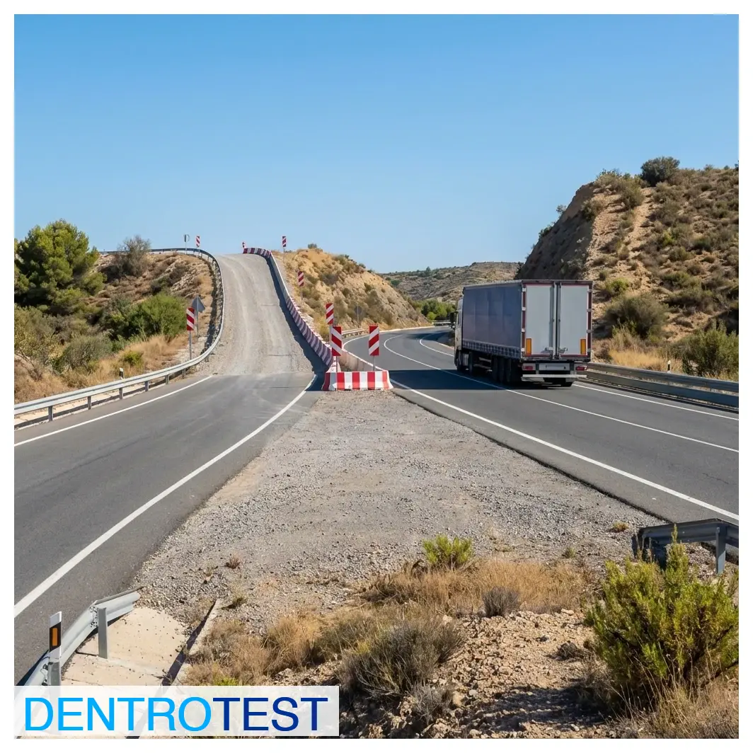 What is the main function of an emergency braking zone arranged on the road?