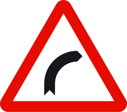 P-13a Dangerous curve to the right