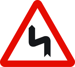 P-14b Dangerous curves to the left