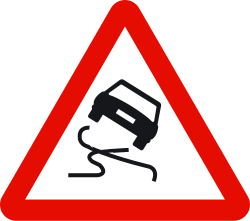 P-19 Slippery road surface