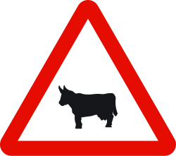 P-23 Domestic animals or livestock crossing