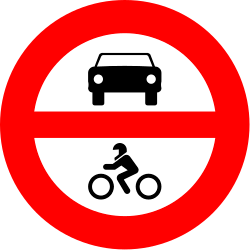 R-102 No entry for motor vehicles