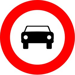 R-103 No entry except two-wheeled motorcycles