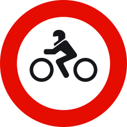 R-104 No entry for motorcycles