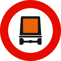 R-108 No entry for vehicles carrying dangerous goods