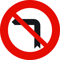 R-303 No left turn