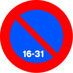 R-308d No parking during the second fortnight
