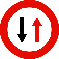 R-5 Priority to oncoming traffic